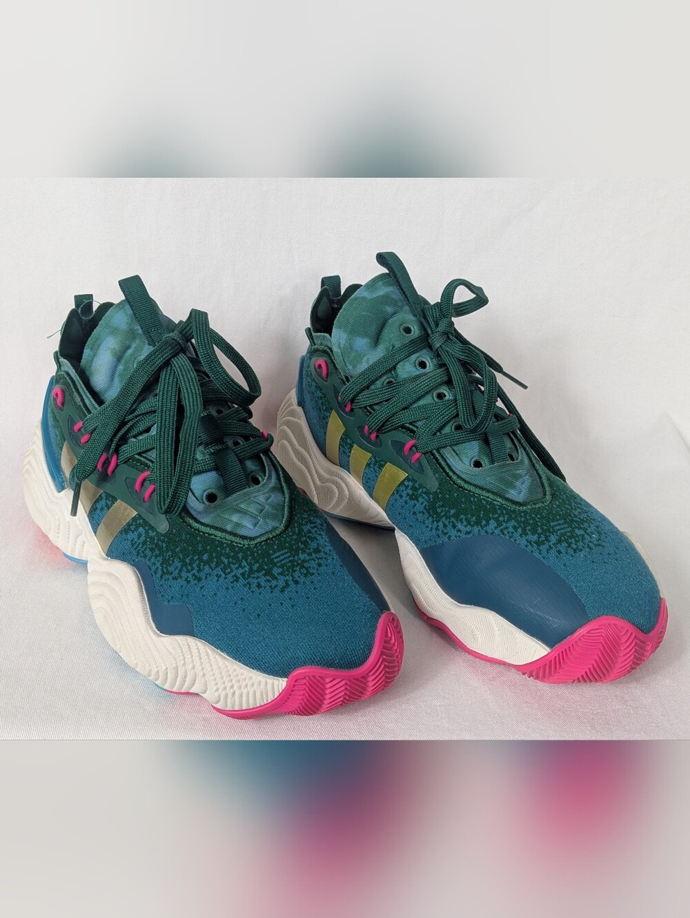 Adidas Trae Young ‘96 Olympics TEAM GREEN Teal/Gold/Pink Men’s 6.5 Women's 8